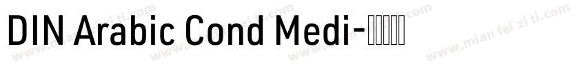 DIN Arabic Cond Medi字体转换